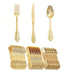 120pcs Vintage Plastic Silverware Set, High-Quality Disposable Heavy-Duty Cutlery Set With Retro Pattern, Suitable For Large Events, Parties, Weddings, Birthdays, Galas, New Year