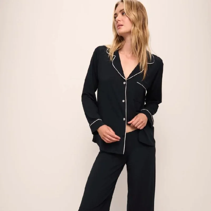 Eberjey Gisele Long PJ Set PJ1018 in Black