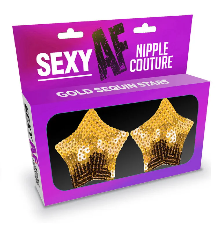 Sexy Af Nipple Couture Gold Sequin Stars