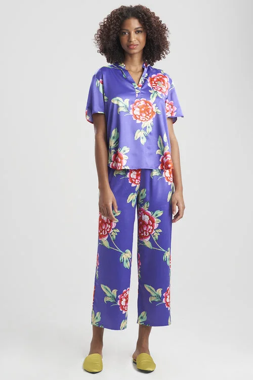 Island Fleur-Printed Matte Satin PJ