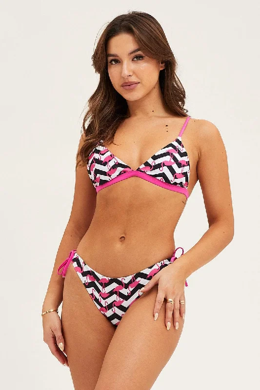 Abstract Print Bikini Two Piece