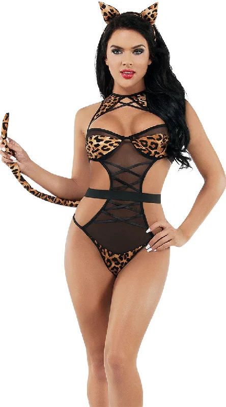 Late Night Leopard Teddy Lingerie Costume