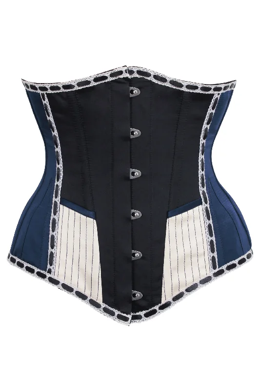 Navy Blue Victorian Circus Inspired Longline Underbust