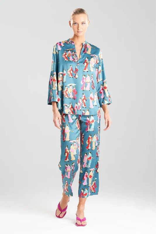 Geisha-Printed Satin PJ