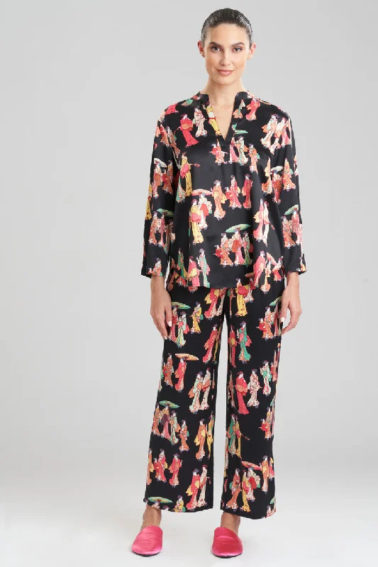 Geisha-Printed Satin PJ