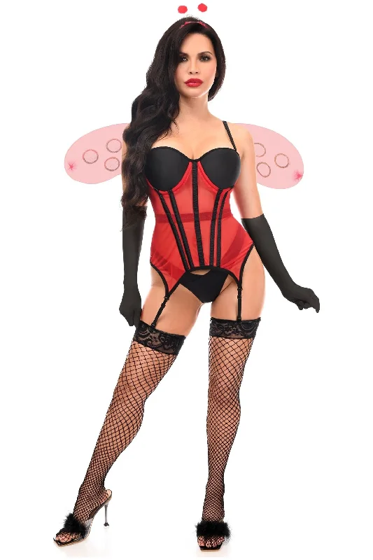 Lavish 4 PC Sexy Ladybug Lingerie Costume