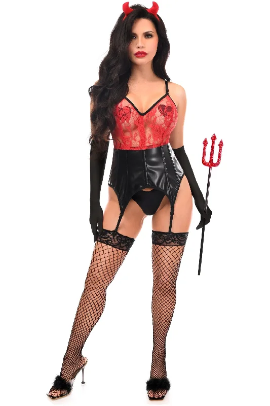 Lavish 4 PC Sexy Devil Lingerie Costume