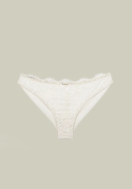 Feathers of Swan Brazilian Brief in Cream