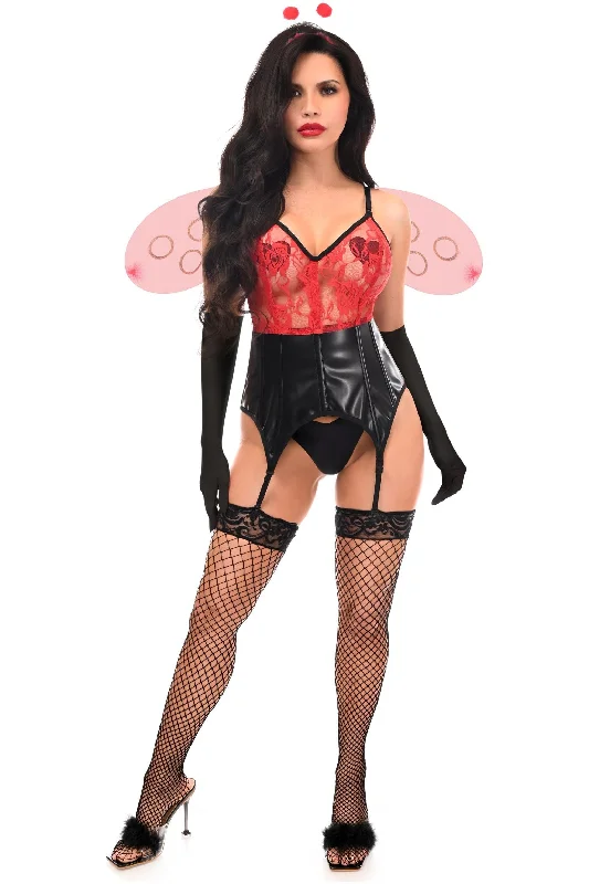 Lavish 4 PC Sexy Ladybug Lingerie Costume