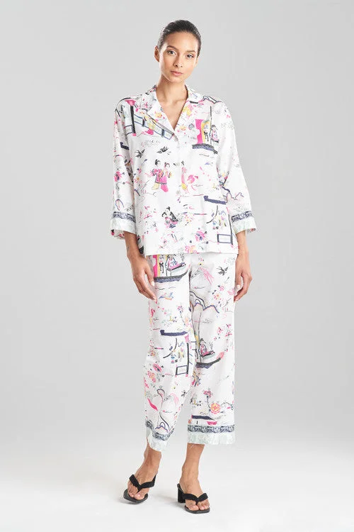 Kana Printed Cotton Sateen Notch PJ