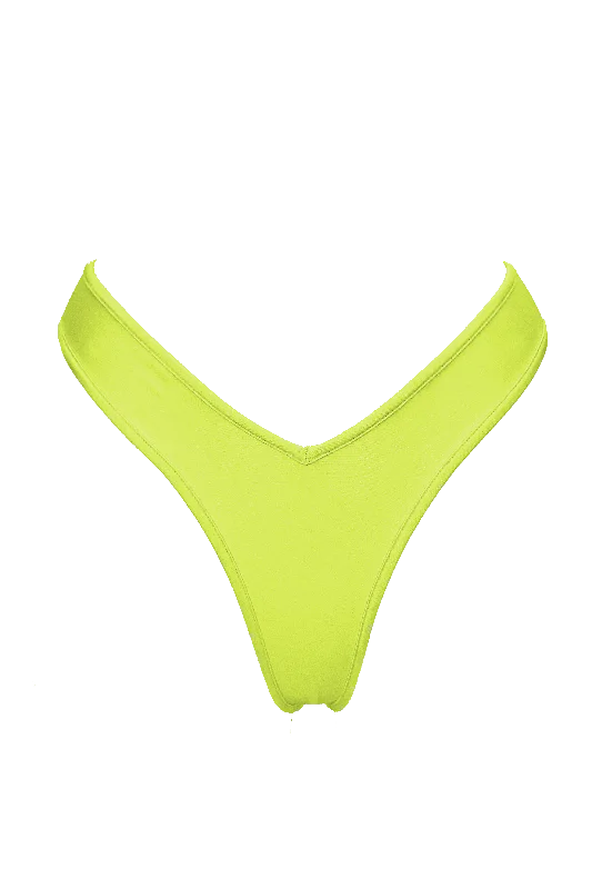 High-Cut Bikini Bottom / LULY NEON YELLOW