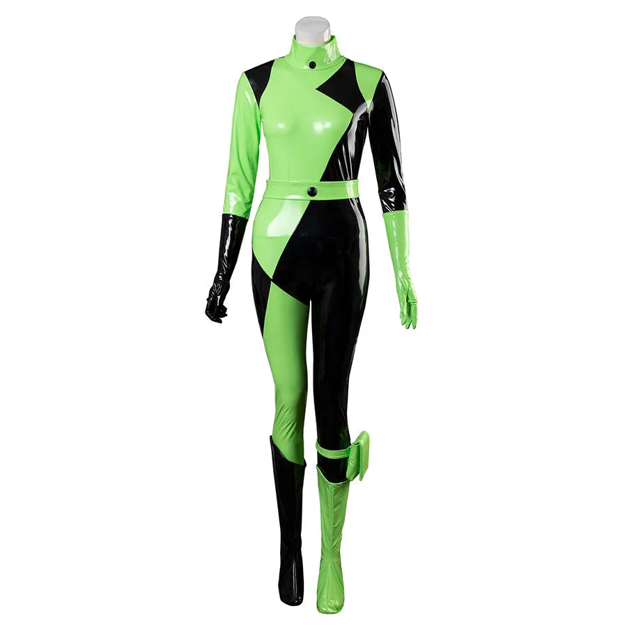 【READY TO SHIP】Kim Possible Shego Cosplay Costume C08760