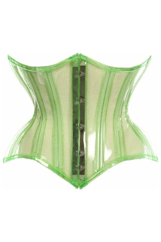 Lavish Green Clear Curvy Underbust Waist Cincher Corset