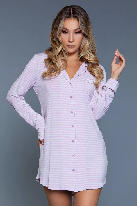 Button Front Sleepshirt