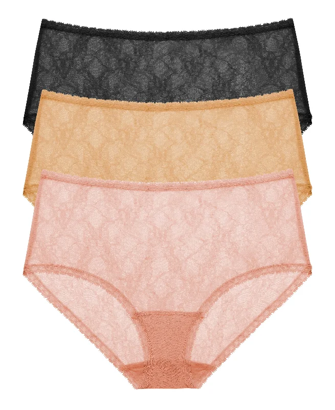 Bliss Allure One-Size Lace Full Brief 3-Pack