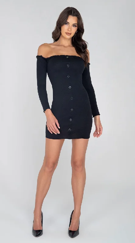 Cute As A Button Mini Dress