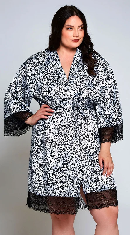 Plus Size Carmen Leopard Print Robe