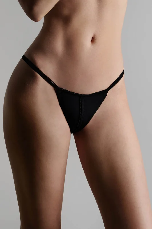 Le Petit Secret Black Openable Thong