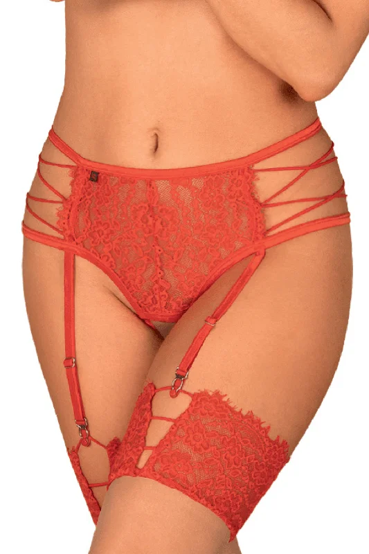 Rediosa Crotchless Suspender Thong