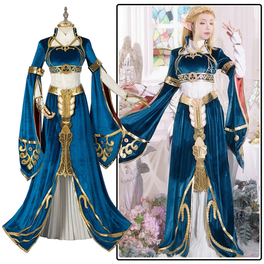 The Legend of Zelda: Breath of the Wild Princess Zelda Dress Cosplay Costumes C09024