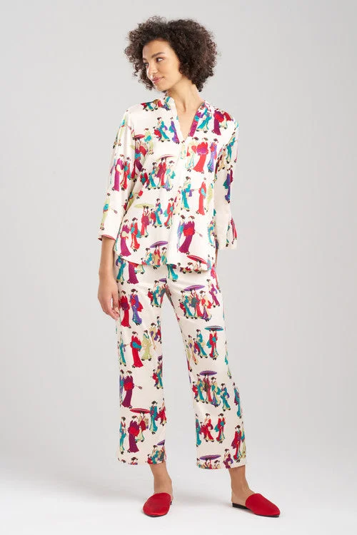 Geisha-Printed Satin PJ