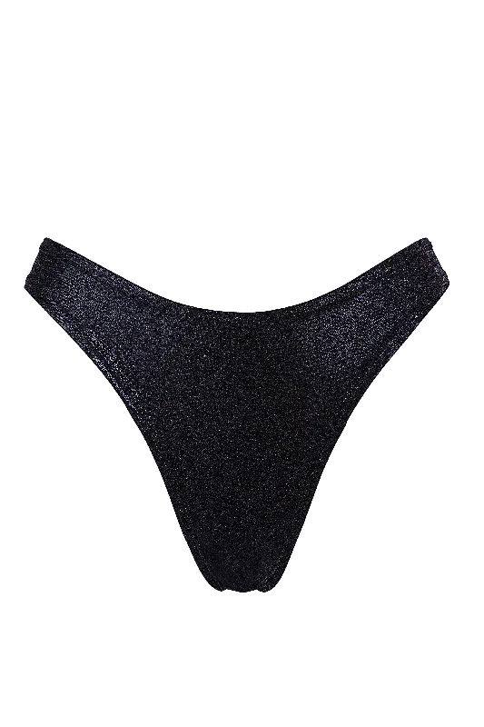 High-Cut Hologram Bikini Bottom /LULY POLE BLACK HOLO