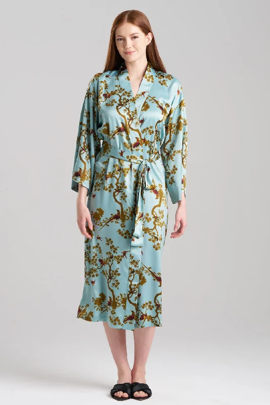 Garden Melody Satin Robe