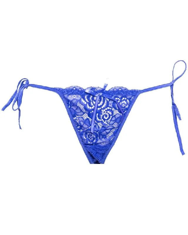 Sexy Flower Net Panty 1513 - Blue Bikini Type Underwear