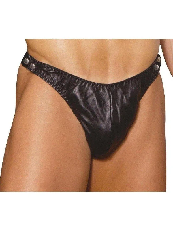 Elegant Moments L9139-L9139X Men's Leather Thong with Side Straps