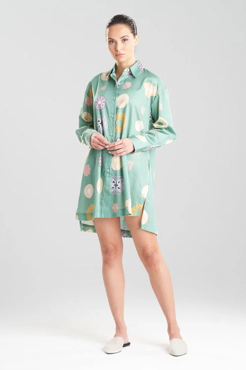 Ikagai Printed Cotton Sateen Sleepshirt