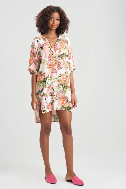 Gion-Printed Challis Sleepshirt