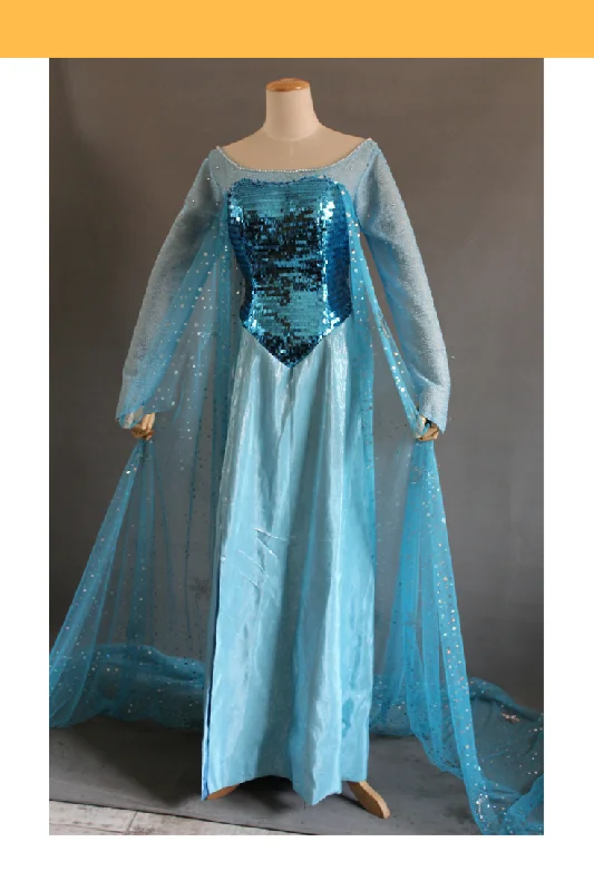 Frozen Elsa Turquoise Sequin Cosplay Costume