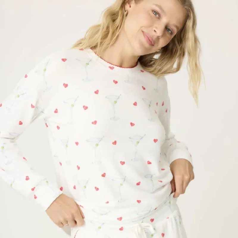 PJ Salvage Happy Hour Long Sleeve Short PJ Set RQHHLS