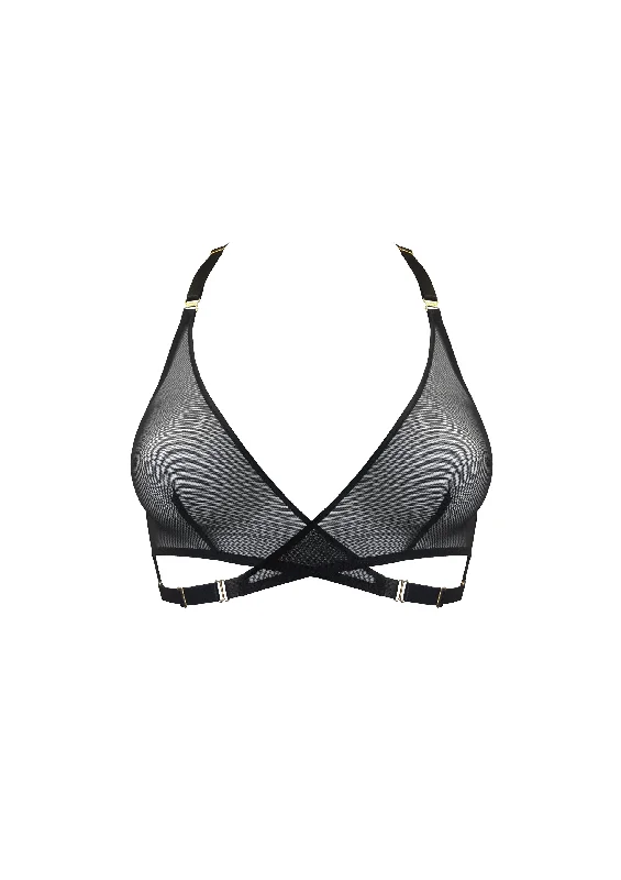 Art Deco Mesh Wrap Bra