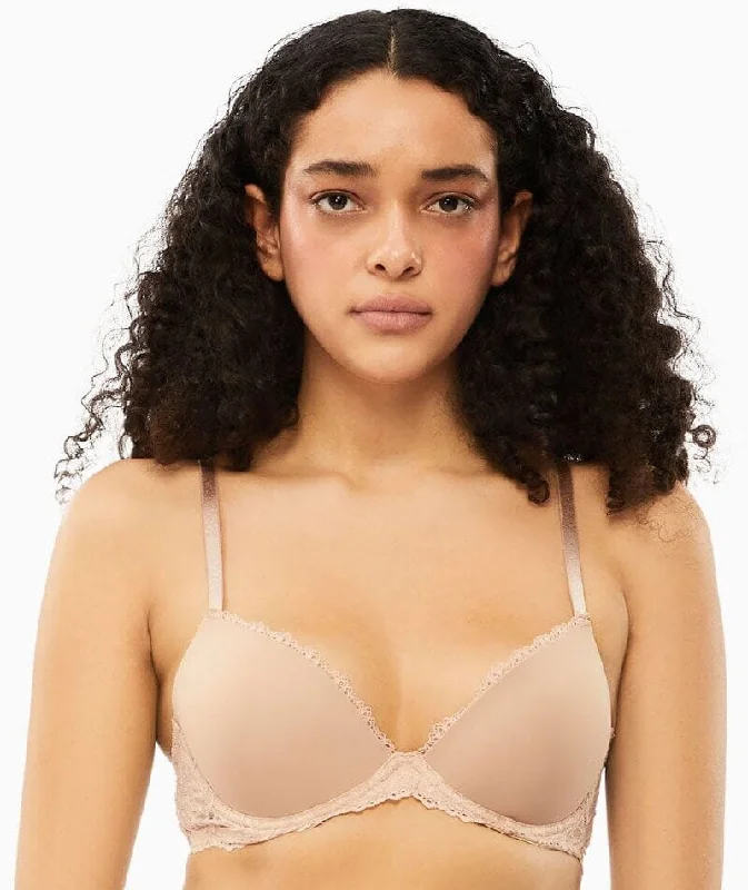 Calvin Klein Seductive Comfort Lotus Floral Lift Demi Bra - Cedar