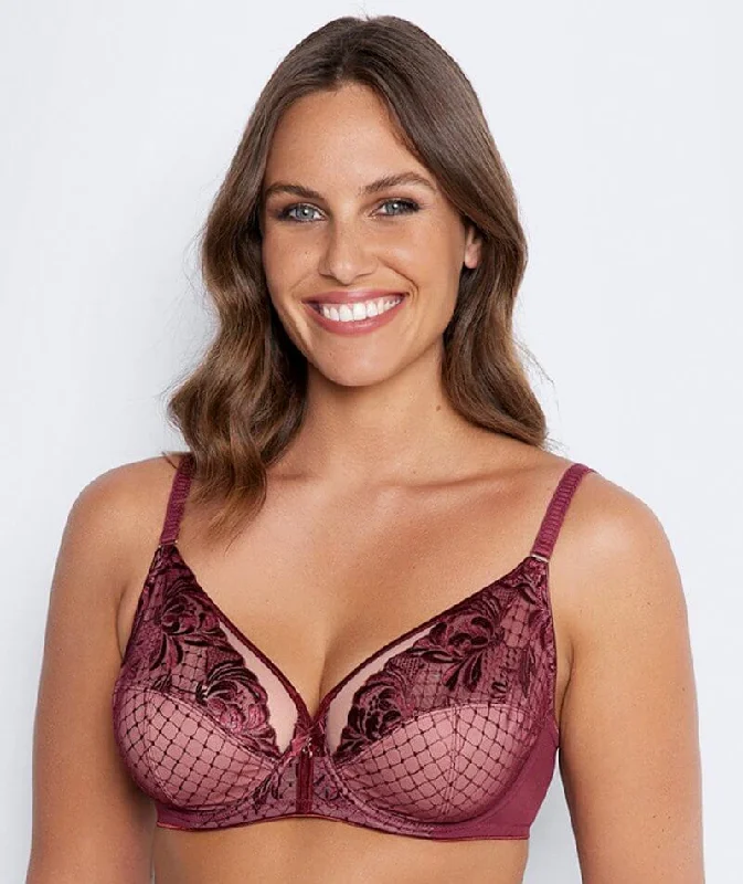 Fayreform Art Deco Allure Underwire Bra - Tawny Port/Cafe Creme