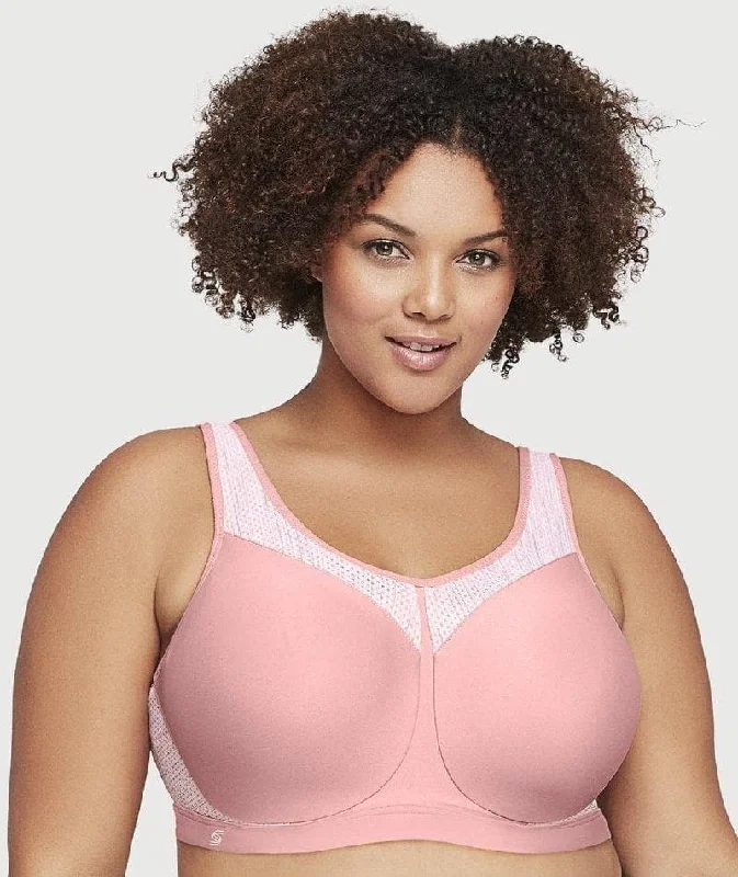 Glamorise High Impact Underwire Sports Bra - Pink Blush