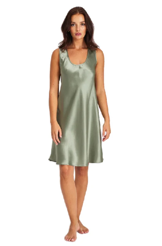 Mono Silk Short Nightie (Fern)