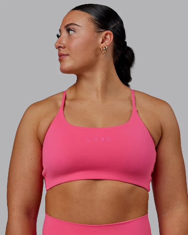 Twist Sports Bra - Carmine Rose