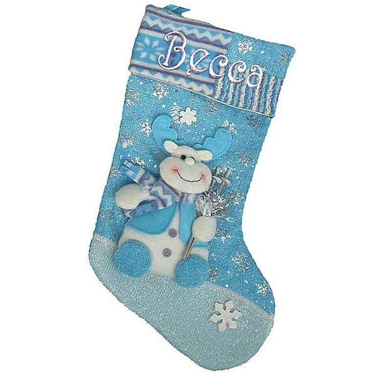 Christmas Winter Wonderland Personalized Stocking - Rudolph