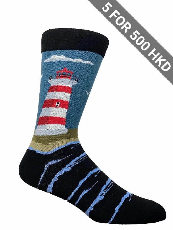 Socks | Lighthouse | Blue | Cotton