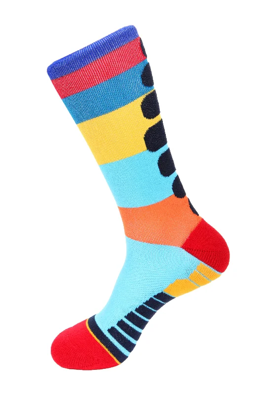 Sunset Stripe Athletic  Socks