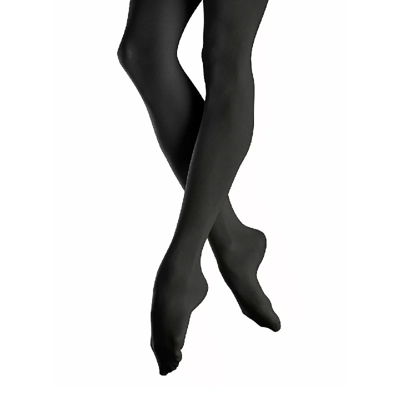 Mondor Black Performance Footed Tights