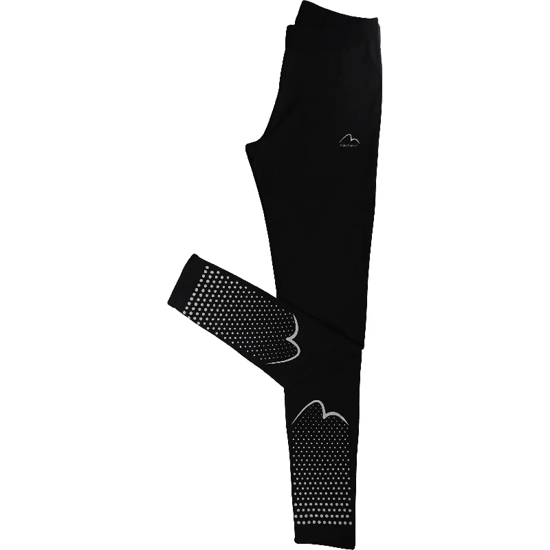 More Mile Girls Long Running Tights - Black