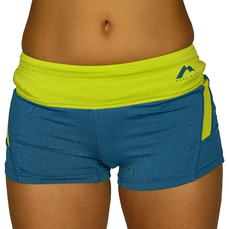 More Mile More-Tech Womens Boy Running Shorts - Blue