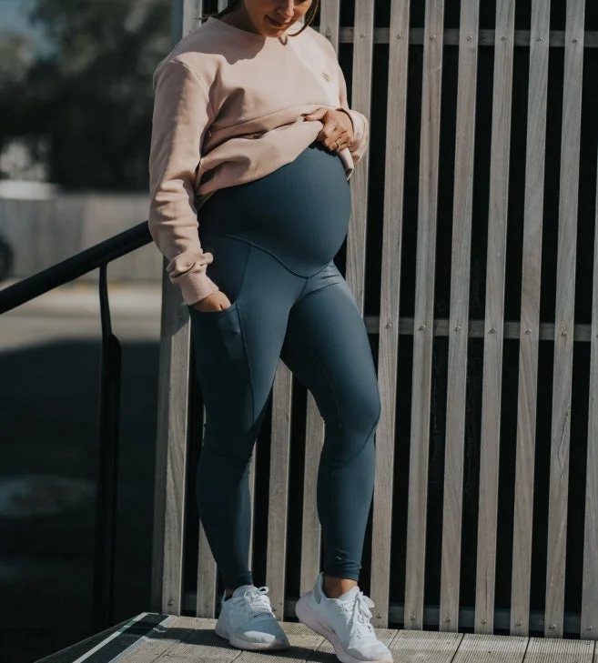 Maternity Leggings - Ryan Ribbed 7/8